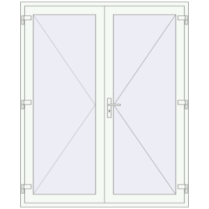Купити Вхідні двері 1720x2100 мм REHAU Brillant-Design Білий (RAL 9016) з двох сторін