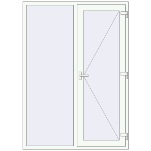 Купити Вхідні двері 1500x2100 мм REHAU SYNEGO Білий (RAL 9016) з двох сторін