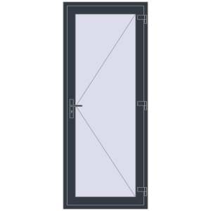 Купити Вхідні двері 900x2200 мм REHAU Euro-Design 60 ANTHRACITE_GREY_STRUKTURAL з двох сторін