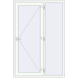 Купити Вхідні двері 1400x2100 мм REHAU Euro-Design 60 Білий (RAL 9016) з двох сторін
