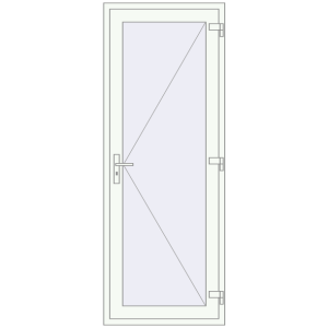 Купити Вхідні двері 800x2160 мм REHAU Euro-Design 60 Білий (RAL 9016) з двох сторін