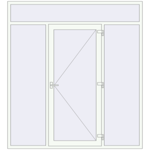 Купити Вхідні двері 2200x2400 мм REHAU Brillant-Design Білий (RAL 9016) з двох сторін