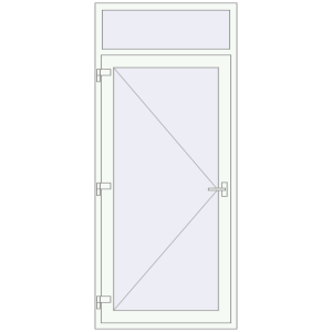 Купити Вхідні двері 1000x2300 мм REHAU Brillant-Design Білий (RAL 9016) з двох сторін