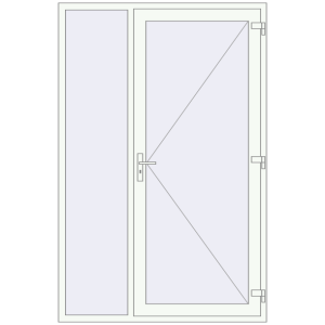 Купити Вхідні двері 1500x2300 мм REHAU Euro-Design 60 Білий (RAL 9016) з двох сторін