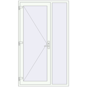 Купити Вхідні двері 1300x2200 мм REHAU Euro-Design 60 Білий (RAL 9016) з двох сторін