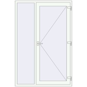 Купити Вхідні двері 1400x2100 мм REHAU Euro-Design 60 Білий (RAL 9016) з двох сторін