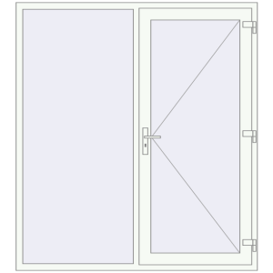 Купити Вхідні двері 1800x2000 мм REHAU Brillant-Design Білий (RAL 9016) з двох сторін