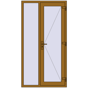 Купити Вхідні двері 1100x2100 мм REHAU Euro-Design 60 LIGHT_OAK з двох сторін