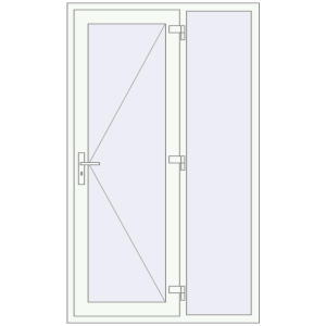 Купити Вхідні двері 1200x2000 мм REHAU Euro-Design 60 Білий (RAL 9016) з двох сторін