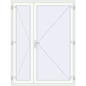 Купити Вхідні двері 1700x2250 мм REHAU SYNEGO Білий (RAL 9016) з двох сторін