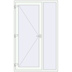 Купити Вхідні двері 1300x2100 мм REHAU Euro-Design 60 Білий (RAL 9016) з двох сторін