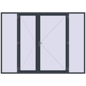 Купити Вхідні двері 3300x2400 мм REHAU SYNEGO ANTHRACITE_GREY_STRUKTURAL з двох сторін