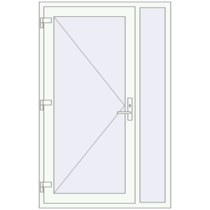 Купити Вхідні двері 1170x1830 мм REHAU Euro-Design 60 ANTHRACITE_GREY_STRUKTURAL ззовні