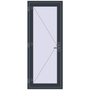 Купити Вхідні двері 800x2000 мм REHAU Euro-Design 60 ANTHRACITE_GREY_STRUKTURAL з двох сторін