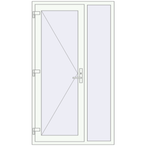 Купити Вхідні двері 1150x2000 мм REHAU Euro-Design 60 Білий (RAL 9016) з двох сторін