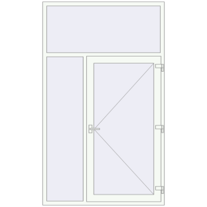 Купити Вхідні двері 1500x2500 мм REHAU Euro-Design 60 Білий (RAL 9016) з двох сторін