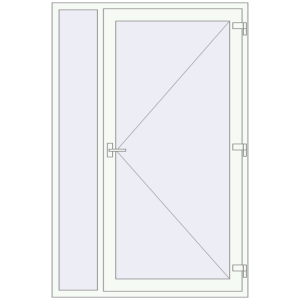 Купити Вхідні двері 1400x2100 мм REHAU Euro-Design 60 Білий (RAL 9016) з двох сторін