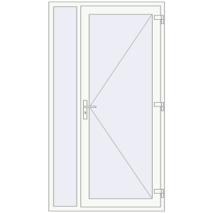 Купити Вхідні двері 1200x2200 мм REHAU SYNEGO Білий (RAL 9016) з двох сторін
