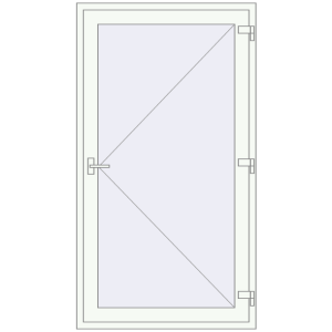Купити Вхідні двері 1060x1960 мм REHAU Euro-Design 60 Білий (RAL 9016) з двох сторін