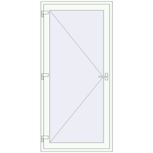 Купити Вхідні двері 1100x2160 мм REHAU Euro-Design 60 Білий (RAL 9016) з двох сторін