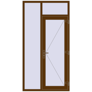 Купити Вхідні двері 1180x2270 мм REHAU Brillant-Design WALNUT з двох сторін