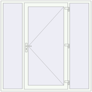 Купити Вхідні двері 2000x2000 мм REHAU Euro-Design 60