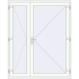 Купити Вхідні двері 1700x2100 мм REHAU Euro-Design 60 Білий (RAL 9016) з двох сторін