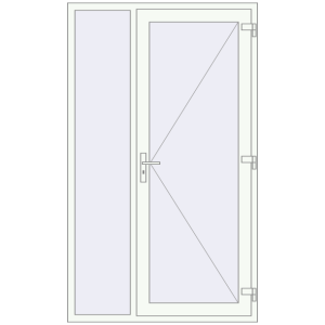 Купити Вхідні двері 1300x2180 мм REHAU Euro-Design 60 Білий (RAL 9016) з двох сторін