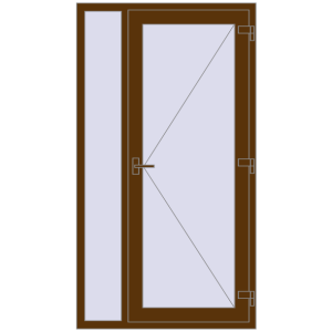 Купити Вхідні двері 1100x2000 мм REHAU Euro-Design 60 WALNUT ззовні