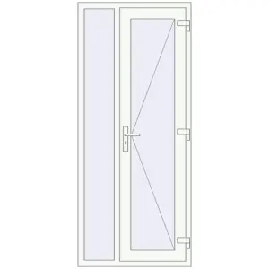 Купити Вхідні двері 900x2100 мм REHAU Euro-Design 60 Білий (RAL 9016) з двох сторін