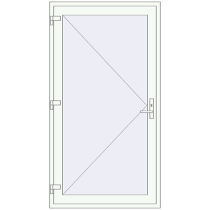 Купити Вхідні двері 1100x2040 мм REHAU Euro-Design 60 Білий (RAL 9016) з двох сторін