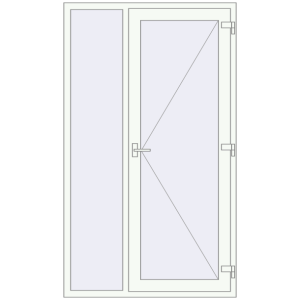 Купити Вхідні двері 1270x2170 мм REHAU Brillant-Design Білий (RAL 9016) з двох сторін