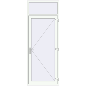 Купити Вхідні двері 1000x2650 мм REHAU Euro-Design 60 Білий (RAL 9016) з двох сторін