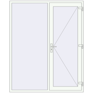 Купити Вхідні двері 1700x2100 мм REHAU Brillant-Design Білий (RAL 9016) з двох сторін