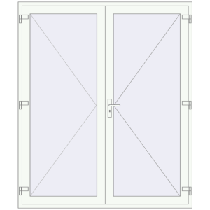 Купити Вхідні двері 1900x2250 мм REHAU Euro-Design 60 Білий (RAL 9016) з двох сторін