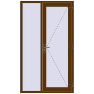 Купити Вхідні двері 1200x2070 мм REHAU Brillant-Design WALNUT з двох сторін