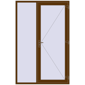 Купити Вхідні двері 1550x2400 мм REHAU SYNEGO WALNUT з двох сторін