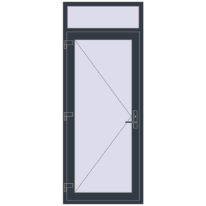 Купити Вхідні двері 900x2270 мм REHAU Euro-Design 60 ANTHRACITE_GREY_STRUKTURAL з двох сторін