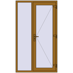 Купити Вхідні двері 1200x2070 мм REHAU Euro-Design 60 LIGHT_OAK з двох сторін