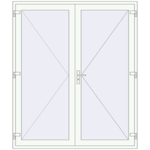 Купити Вхідні двері 1860x2200 мм REHAU Euro-Design 60 Білий (RAL 9016) з двох сторін