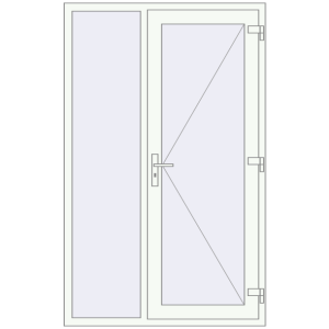 Купити Вхідні двері 1250x2000 мм REHAU Euro-Design 60 Білий (RAL 9016) з двох сторін