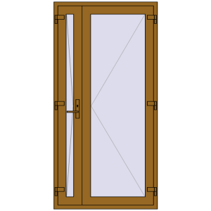 Купити Вхідні двері 1100x2200 мм REHAU SYNEGO LIGHT_OAK з двох сторін