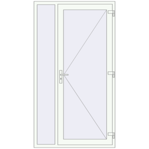 Купити Вхідні двері 1250x2250 мм REHAU Euro-Design 60 Білий (RAL 9016) з двох сторін