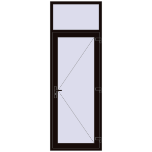 Купити Вхідні двері 900x2600 мм REHAU Brillant-Design BLACK_BROWN з двох сторін