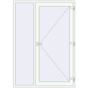 Купити Вхідні двері 1500x2100 мм REHAU Euro-Design 60 Білий (RAL 9016) з двох сторін