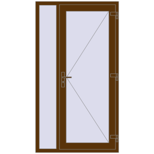 Купити Вхідні двері 1100x2000 мм REHAU Euro-Design 60 WALNUT ззовні