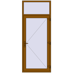 Купити Вхідні двері 1000x2500 мм REHAU Euro-Design 60 GOLDEN OAK ззовні