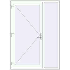 Купити Вхідні двері 1500x2100 мм REHAU Brillant-Design Білий (RAL 9016) з двох сторін