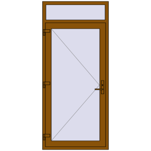 Купити Вхідні двері 980x2200 мм REHAU Euro-Design 60 GOLDEN OAK з двох сторін