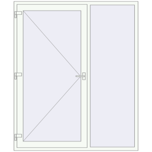 Купити Вхідні двері 1750x2100 мм REHAU Brillant-Design Білий (RAL 9016) з двох сторін